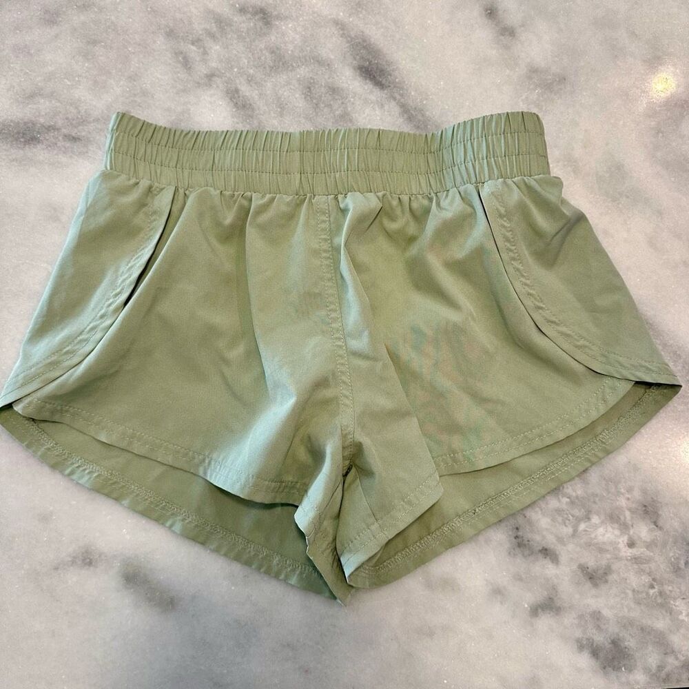Altar'd State Revival Lined Vista Green Running Shorts Size XS